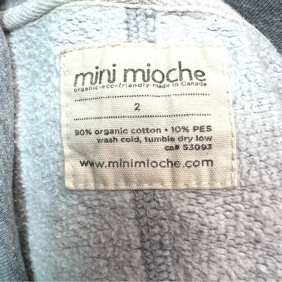 Mini Mioche Shawl Cardi Heather Gray Sweatshirt Open Cardigan Size 2 - Picture 4 of 8
